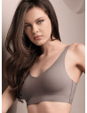 Brassiere esternabile TOUCH in microfibra satinata termosaldata con coppe supersoft estraibili e spalla larga