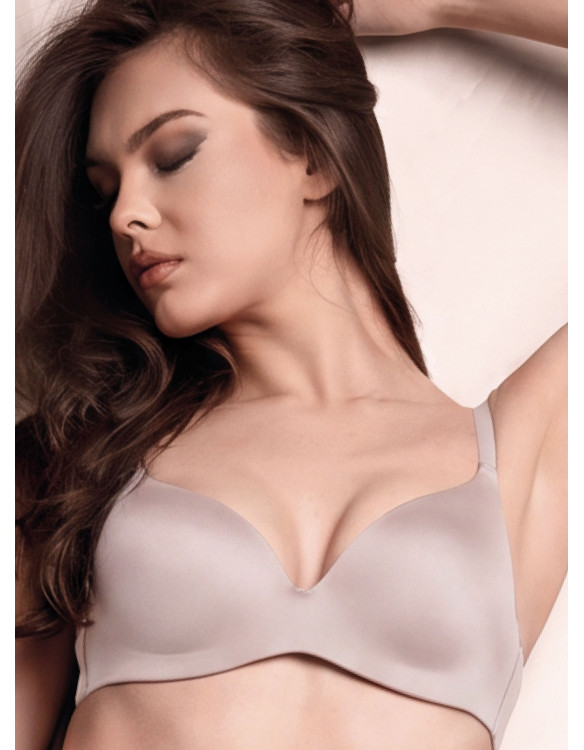 Reggiseno balconcino Mousse ULTRASHINE in microfibra effetto seta con coppe stretch supersoft preformate