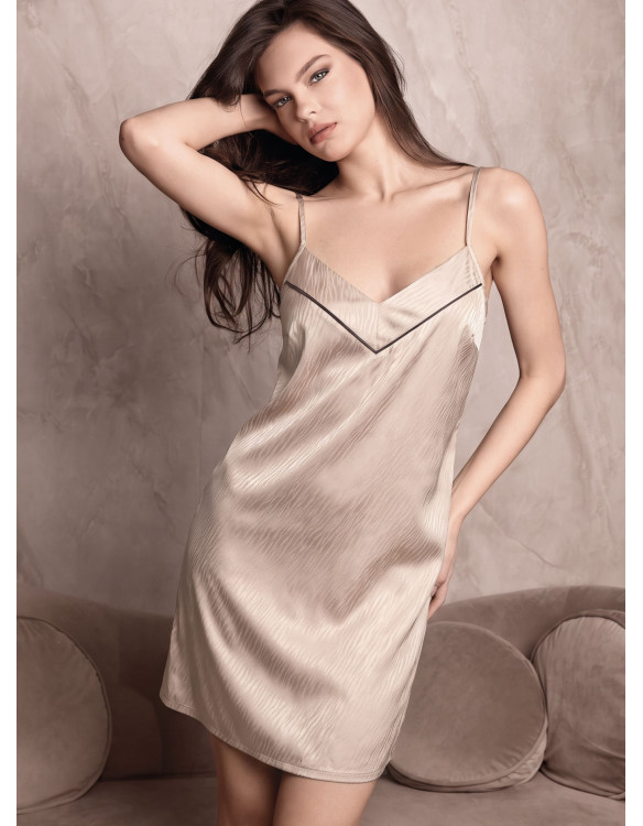 SAVAGE nightdress in animal jacquard satin