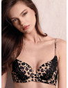 Balconcino Mousse donna SEDUCTION Lormar in microfibra animalier con coppe stretch preformate e dettagli in pizzo