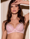 Cut out lace soft push-up bra. SATEN