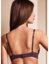 Cut out lace soft push-up bra. SATEN