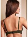 Cut out lace soft push-up bra. SATEN