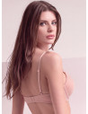 Cut out lace soft push-up bra. SATEN