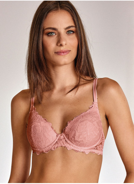 COMFY Full lace Moulded stretch padding Balcony Bra - YOURBODY series