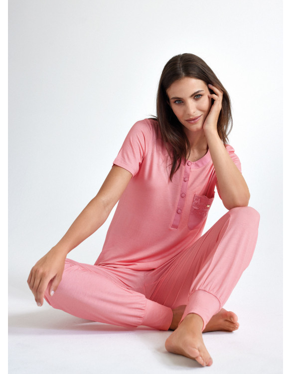 Short sleeve Grandad pyjamas - SATÈN Series