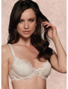 Full lace moulded stretch padding balcony bra. COMFY YOURBODY