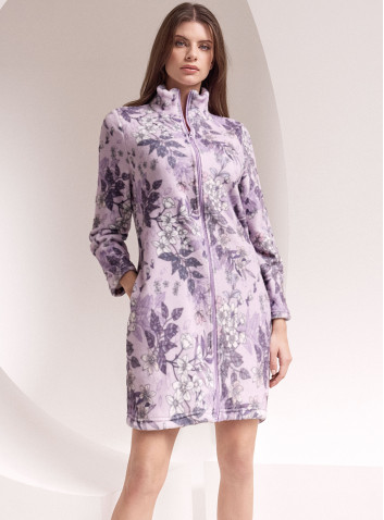 Long sleeve full zip homewear night gown - TOUJOURS 2