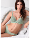 Cut out lace soft push-up bra. SATEN