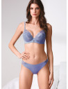 Cut out lace soft push-up bra. SATEN