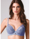 Cut out lace soft push-up bra. SATEN