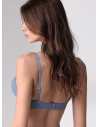 Cut out lace soft push-up bra. SATEN