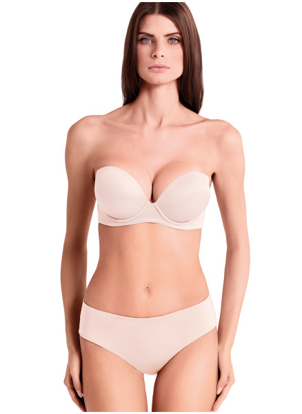 EXTRA DOUBLE Padded super push bandeaux bra  - Formedouble