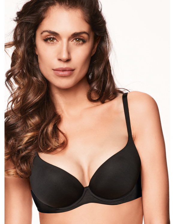 Soft padding, deep plunge balcony bra