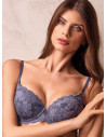Moulded stretch padding balcony bra. EVENING