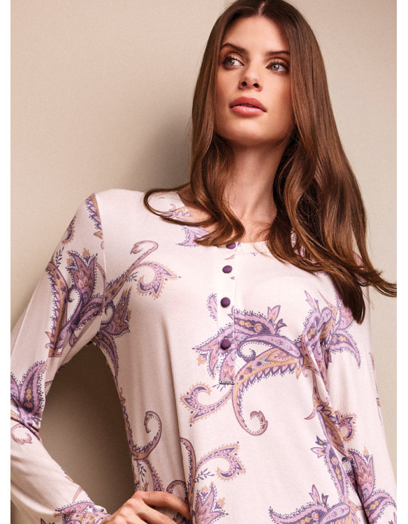 Long sleeve grandad pyjamas. PASHMINA