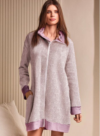 Long sleeve full zip nightgown. PARIS