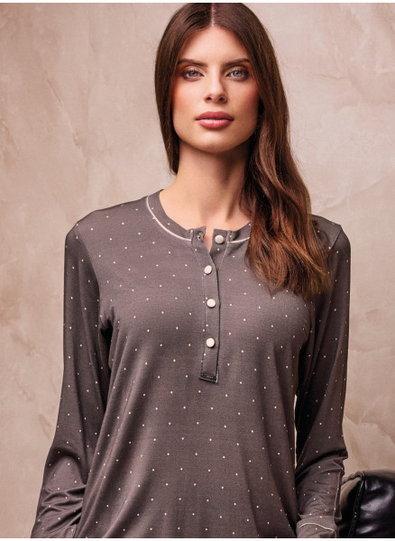 Long sleeve grandad pyjamas. PAPILLON