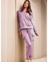 Long sleeve round neck pyjamas. LEISURE