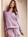 Long sleeve round neck pyjamas. LEISURE
