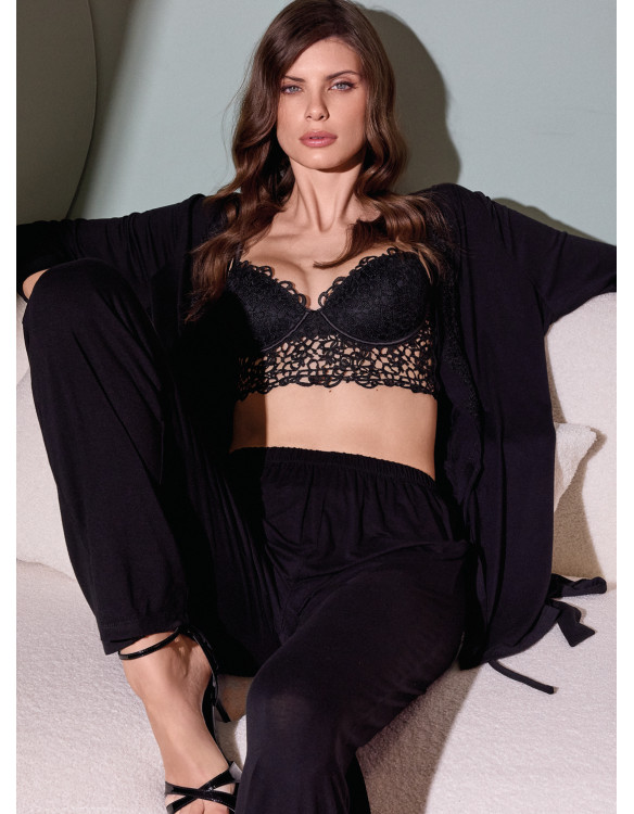 Open kimono-style pyjama set - CHANSON
