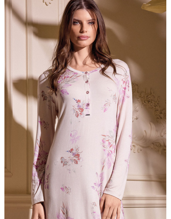 Long sleeve grandad nightdress - FAIRY