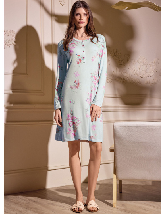 Long sleeve grandad nightdress - FAIRY