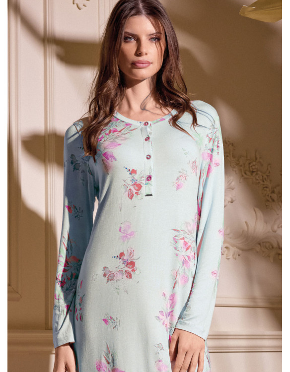 Long sleeve grandad nightdress - FAIRY