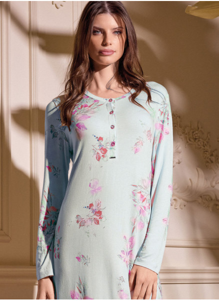Long sleeve grandad nightdress - FAIRY