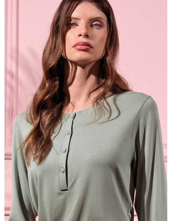 Long sleeve grandad pyjamas - PLUME