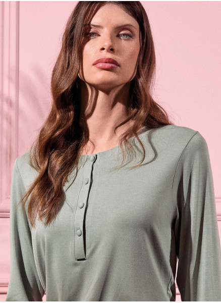 Long sleeve grandad pyjamas - PLUME