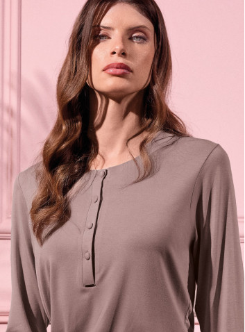 Long sleeve grandad pyjamas - PLUME 2