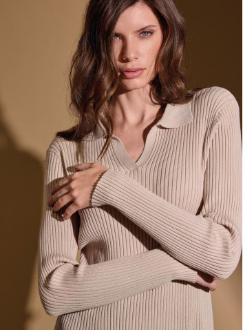 Long-sleeve polo top - TWINS