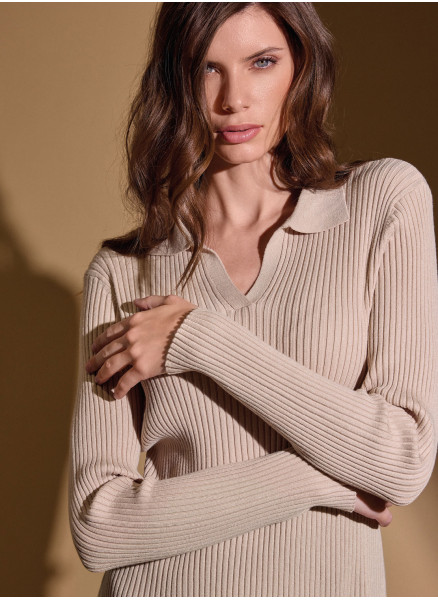 Long-sleeve polo top - TWINS