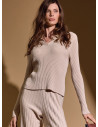 Long-sleeve polo top - TWINS