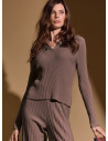 Long-sleeve polo top - TWINS