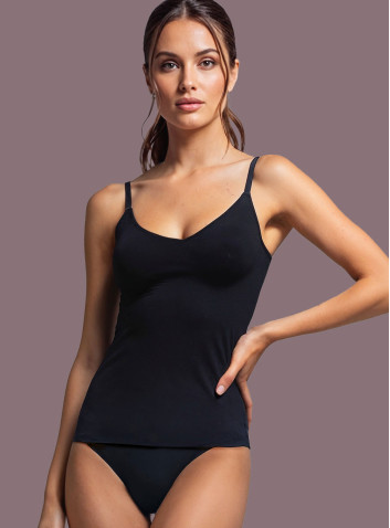 Canotta esternabile nera senza ferretto Touch FLOW con coppe estraibili Lormar 2
