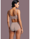 Touch high-waisted seamless microfiber briefs in make up by Lormar