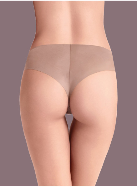 PURE midi brazilian seamless microfiber briefs in make up by Lormar Touch