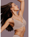 PURE wireless triangle bra in microfiber with removable cups by Lormar Touch
