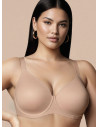 Reggiseno alto sfoderato MUSA Lormar in microfibra color Honey, con ferretto e coppe preformate