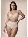 Slip vita alta MUSA Lormar in microfibra color Milk, con struttura contenitiva e vestibilità liscia