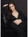 Open pajama set with shawl collar — PLAISIR