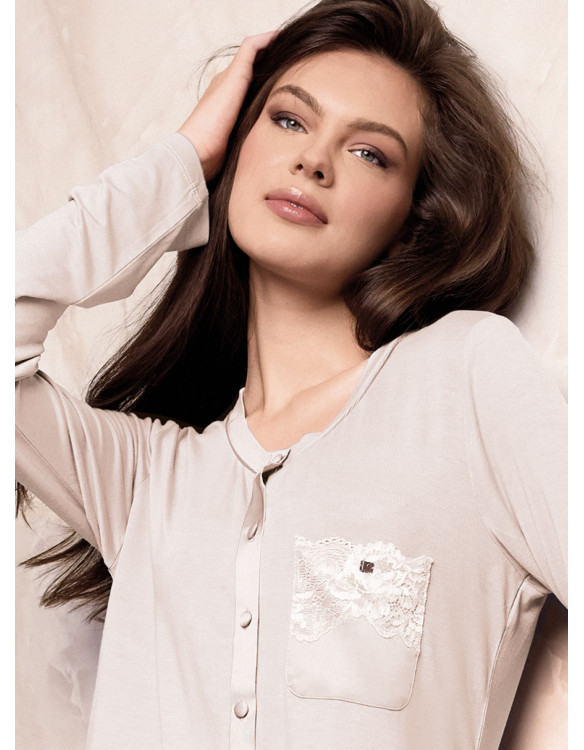 Camicia da notte aperta — SATÈN