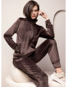Lormar TARGET women’s soft velour long sleeve full zip homewear jacket and long pants with cuffs