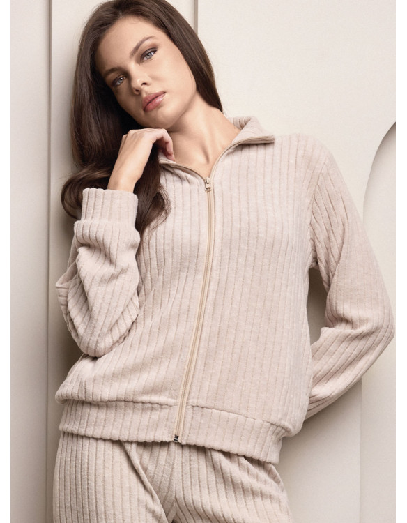 Women’s Ribbed Full Zip Set - CARDIGAN