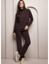 Lormar CARDIGAN women’s ribbed high neck sweater and long pants