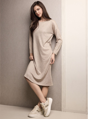 Abito midi donna WEEKEND Lormar in maglia pettinata a maniche lunghe