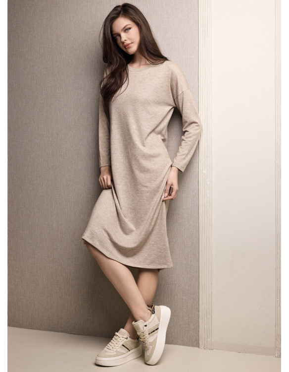 Abito midi donna WEEKEND Lormar in maglia pettinata a maniche lunghe