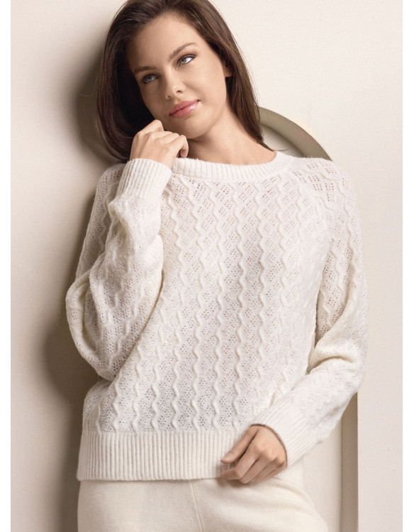 Women’s Crochet Round Neck Set - TRICOT
